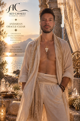 Andarian Oracle Clear – Ciondolo in oro 14 kt | Alchimia Cristallina™