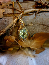 Ciondolo con Cristallo Andara Placcato Oro – Taglio Diamante, Cuore di Atlantide