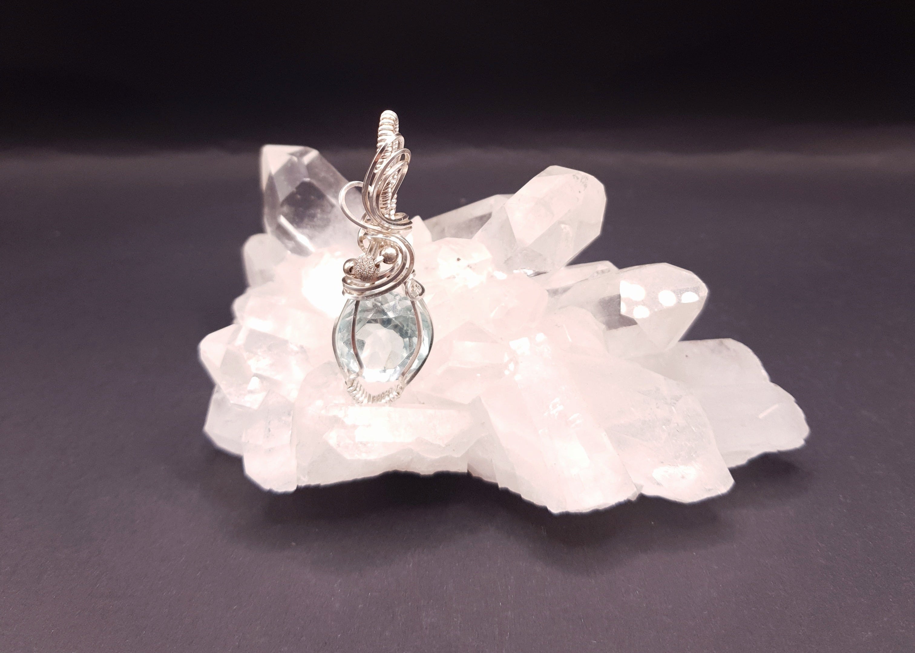 Andara Crystal Pendant Heart of Atlantis – One of a Kind – Diamond Cut