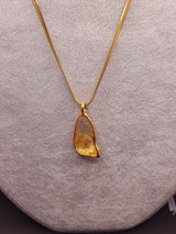 Pendente Solaris Miele Andara Cristallo in puro argento placcato oro 18k