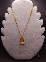 Pendente Solaris Miele Andara Cristallo in puro argento placcato oro 18k