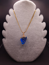 Raggio Blu – Ciondolo Cristallo Andara Blu Brillante Originale Oro 14K – Alta Vibrazione, Attivazione DNA