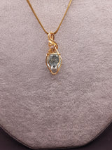 Ciondolo con Cristallo Andara Placcato Oro – Taglio Diamante, Cuore di Atlantide