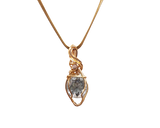 Ciondolo con Cristallo Andara Placcato Oro – Taglio Diamante, Cuore di Atlantide