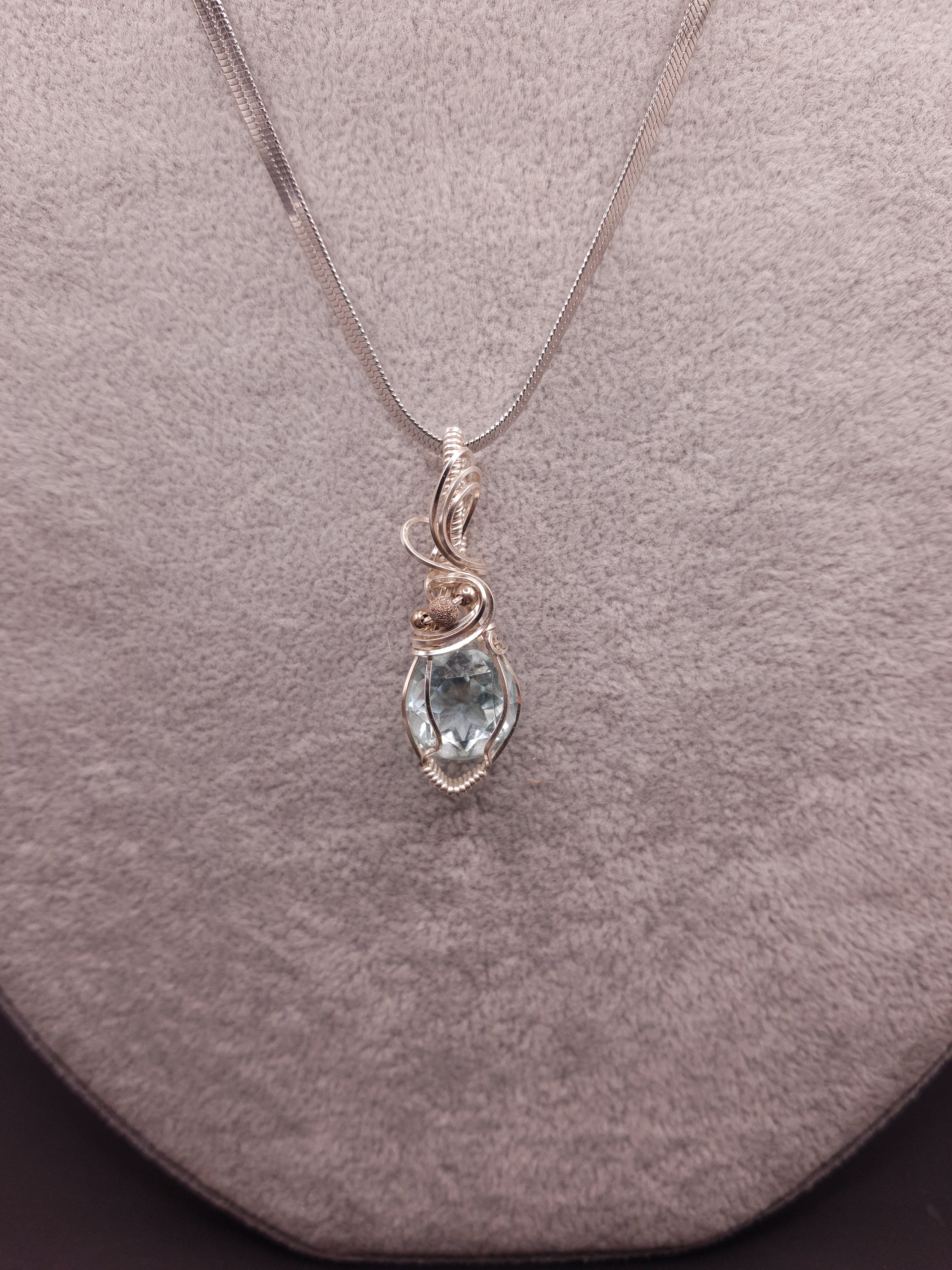 Ciondolo Cristallo Andara Cuore di Atlantide Argento – Unico nel suo genere – Taglio Diamante