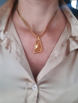 Pendente Solaris Miele Andara Cristallo in puro argento placcato oro 18k