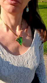 Raffaele Andara Wings Pendant Brilliant Green Crystal