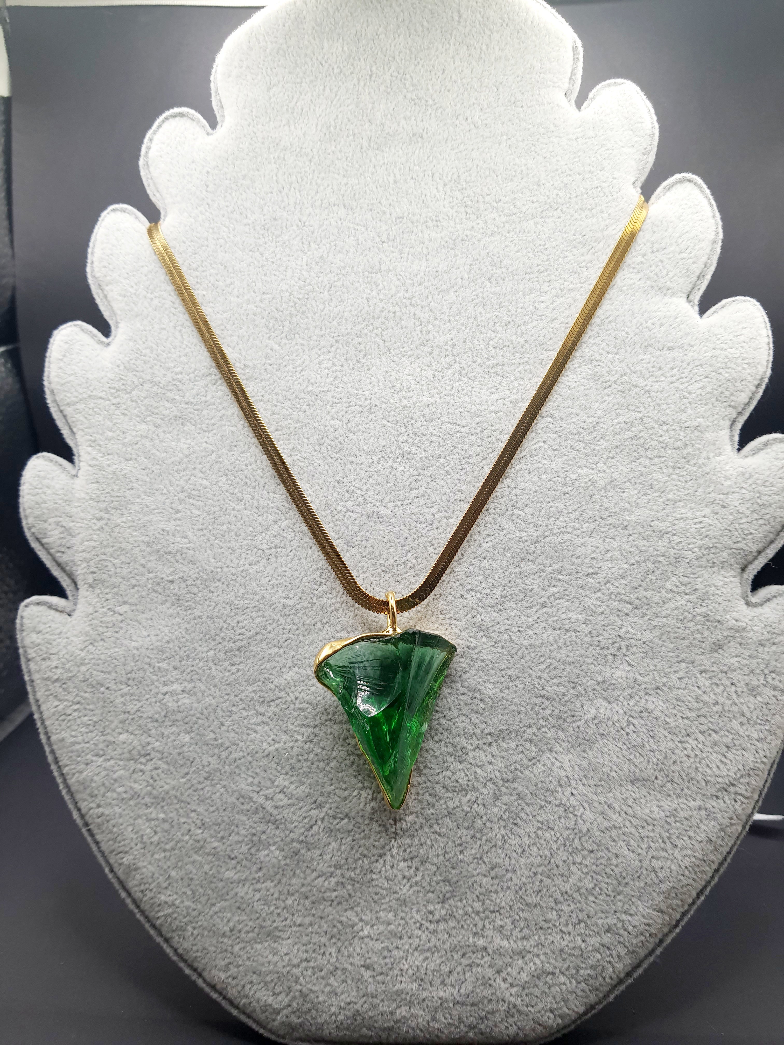 Pendente Ali di Raffaele Andara cristallo Brillant Green
