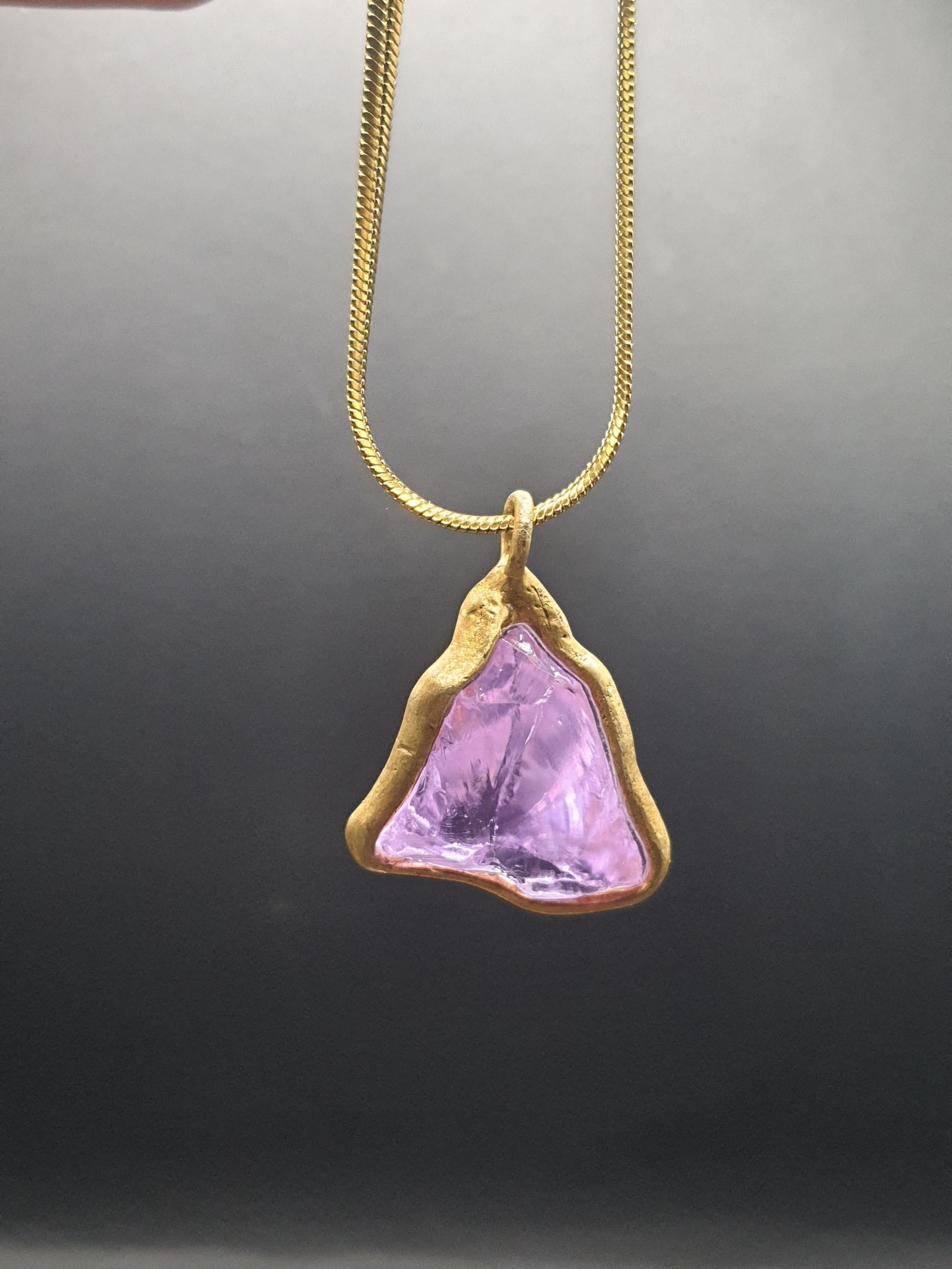 Pendente Andara Merlin Purple – Collana Cristallo per Risveglio Spirituale e Guarigione Chakra