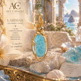 LARIMAR Ciondolo placcato oro