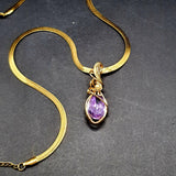 Pendente Andara  Amethyst Violet Flame Oro 14k Taglio Diamante – Attivazione DNA