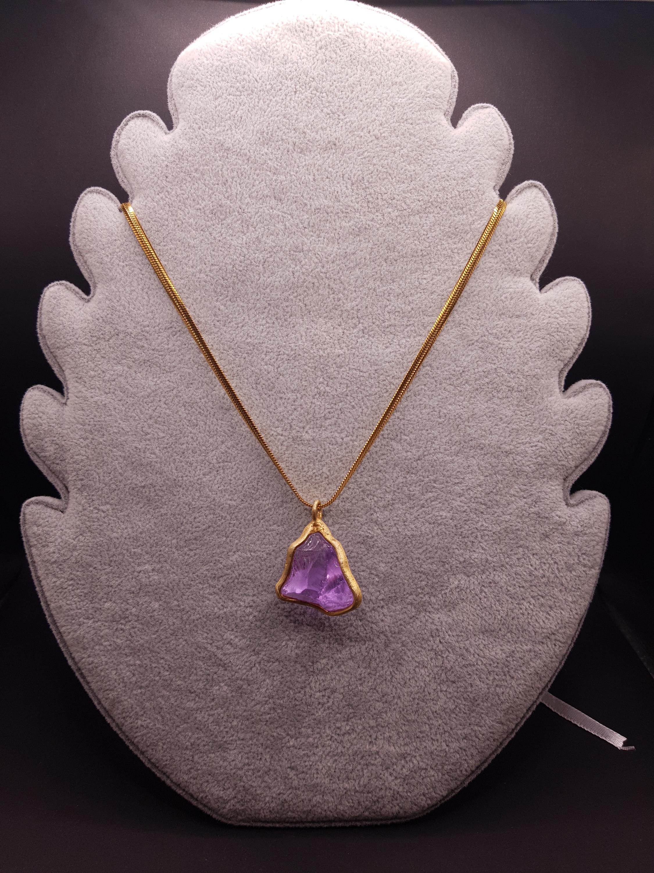 Pendente Andara Merlin Purple – Collana Cristallo per Risveglio Spirituale e Guarigione Chakra