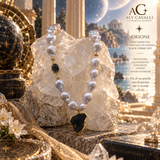 Orion – Collana di Perle Barocche e Andara Black Cosmic Key