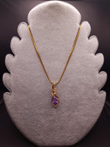 Pendente Andara  Amethyst Violet Flame Oro 14k Taglio Diamante – Attivazione DNA