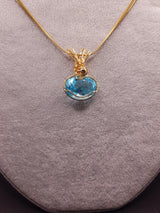 Pendente Lion's Gate Andara Celestial Aqua Oro 14k – Attivazione DNA e Guarigione Energetica