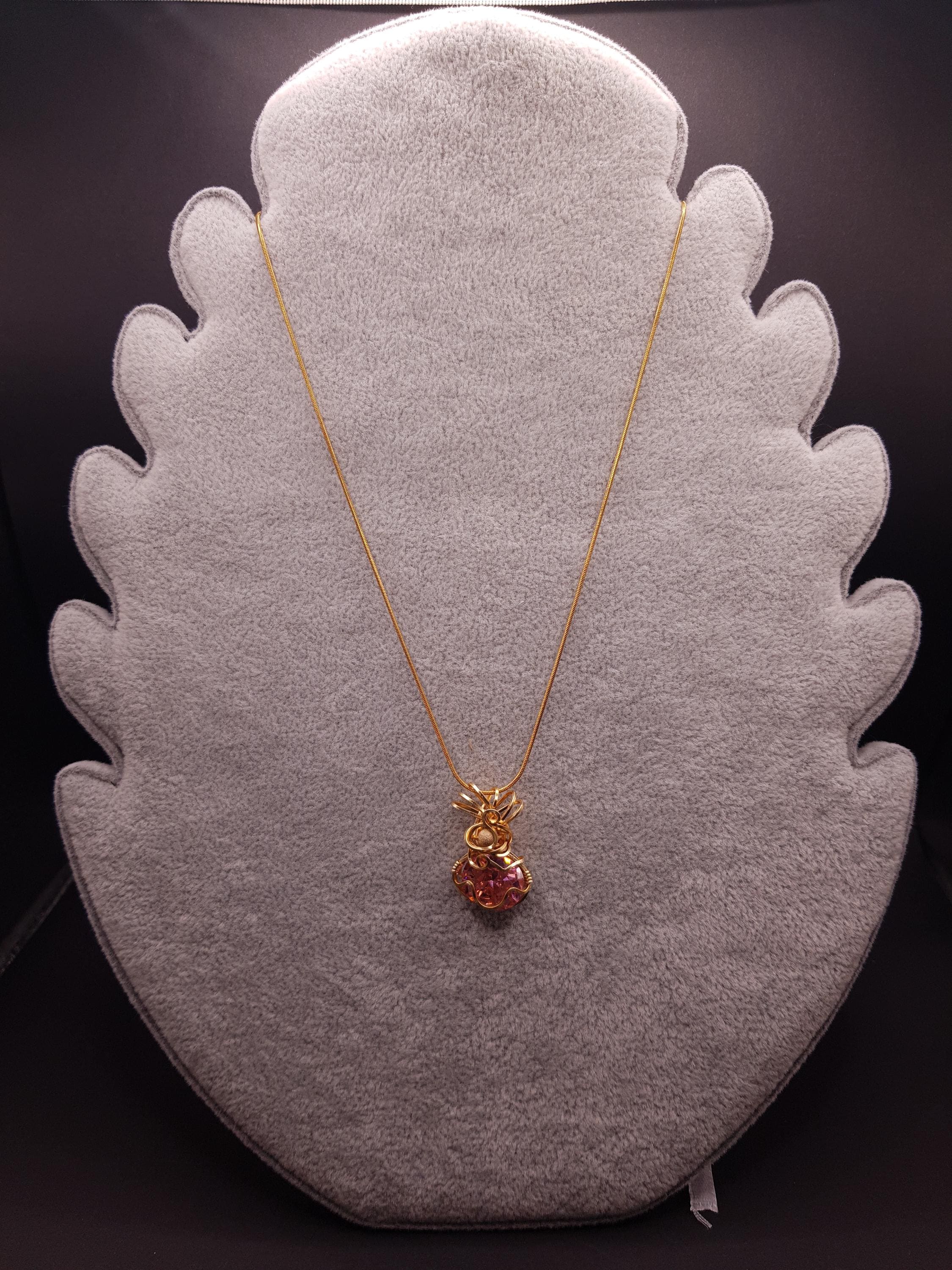 Pendente Pink Angel Andara Oro 14k – per Guarigione e Attivazione DNA