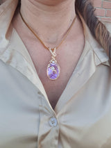 Pendente Andara Merlin Purple – Collana Cristallo per Risveglio Spirituale e Guarigione Chakra
