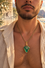Raffaele Andara Wings Pendant Brilliant Green Crystal