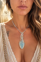 ACQUAMARINA – Ciondolo Placcato Argento | Alchimia Cristallina Light