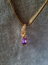 Pendente Andara  Amethyst Violet Flame Oro 14k Taglio Diamante – Attivazione DNA