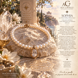 SOPHIA – La Voce dell’Oracolo | Collana di Perle con Cristallo Andara Oracle | Alchimia Cristallina