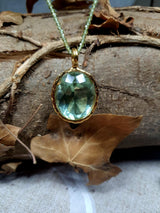 Pendente Andara Ethereal Mint Oro 18k – Cristallo Monte Shasta per Attivazione DNA e Guarigione Energetica