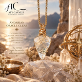 Andarian Oracle Clear – Ciondolo in oro 14 kt | Alchimia Cristallina™