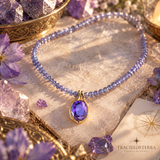 Pendant 14k gold Purple merlin Andara Crystal diamond cut – High Vibration, DNA Activation, Light Codes, with exclusive bonus, exclusive