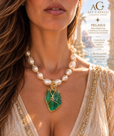 Raffaele Andara Crystal Gaia Green Wings Pendant