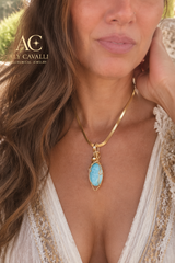 LARIMAR Ciondolo placcato oro
