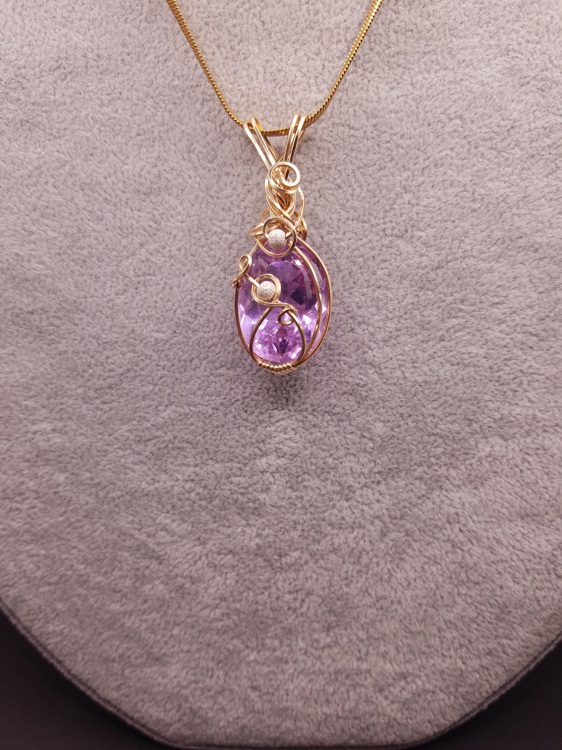 Pendente Andara Merlin Purple – Collana Cristallo per Risveglio Spirituale e Guarigione Chakra