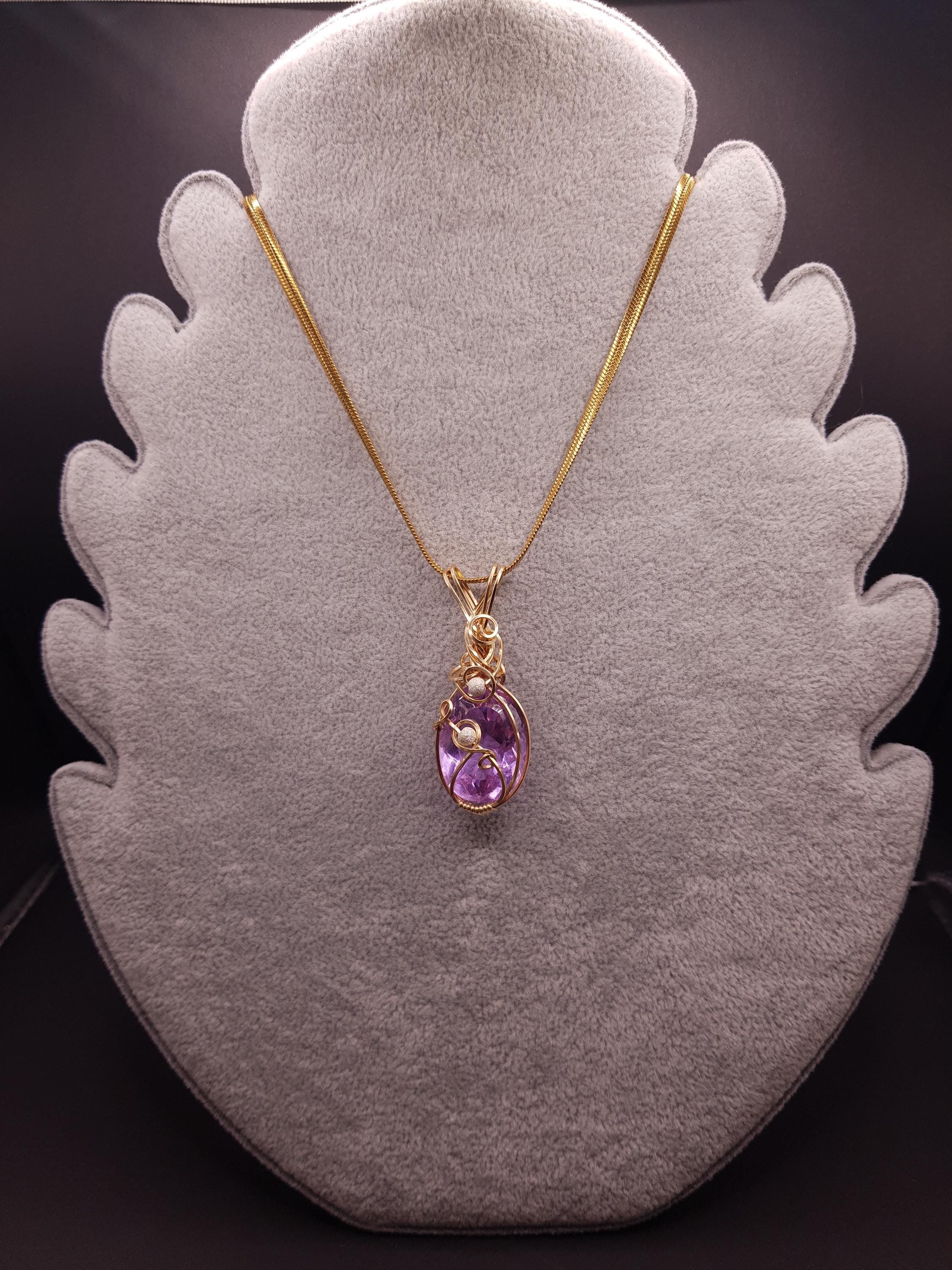 Pendente Andara Merlin Purple – Collana Cristallo per Risveglio Spirituale e Guarigione Chakra