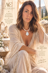 LUCI DI ARTURO – Collana Perle Barocche e Andara in Argento 925 | Alchimia Cristallina